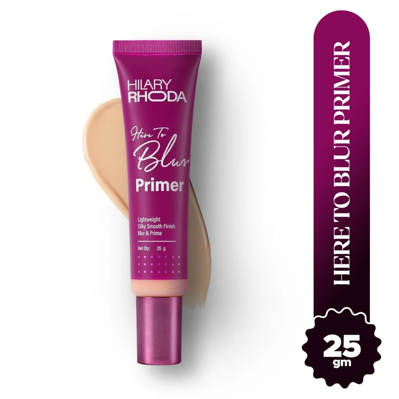 Hilary Rhoda Here to Blur Primer | Tinted & Silicon-Based | Water Resistant Primer | Matte Finish & Blurs Pores | Oil Control & Lightweight | 25g - Thumbnail 3